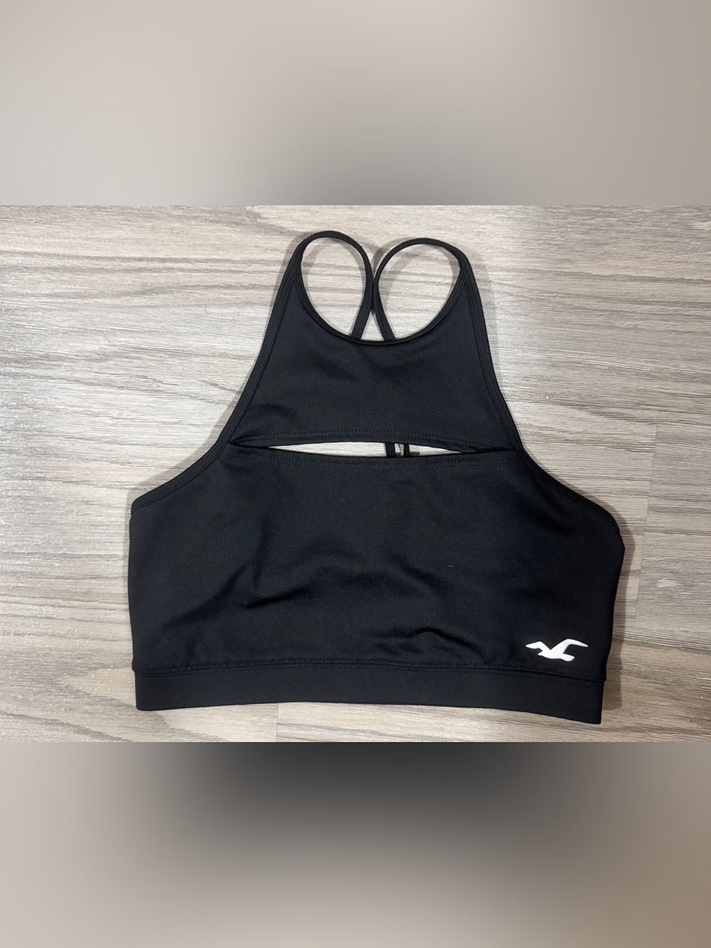 Hollister Black Sports Bra Pilates Princess Clean Girl Activewear Size Small